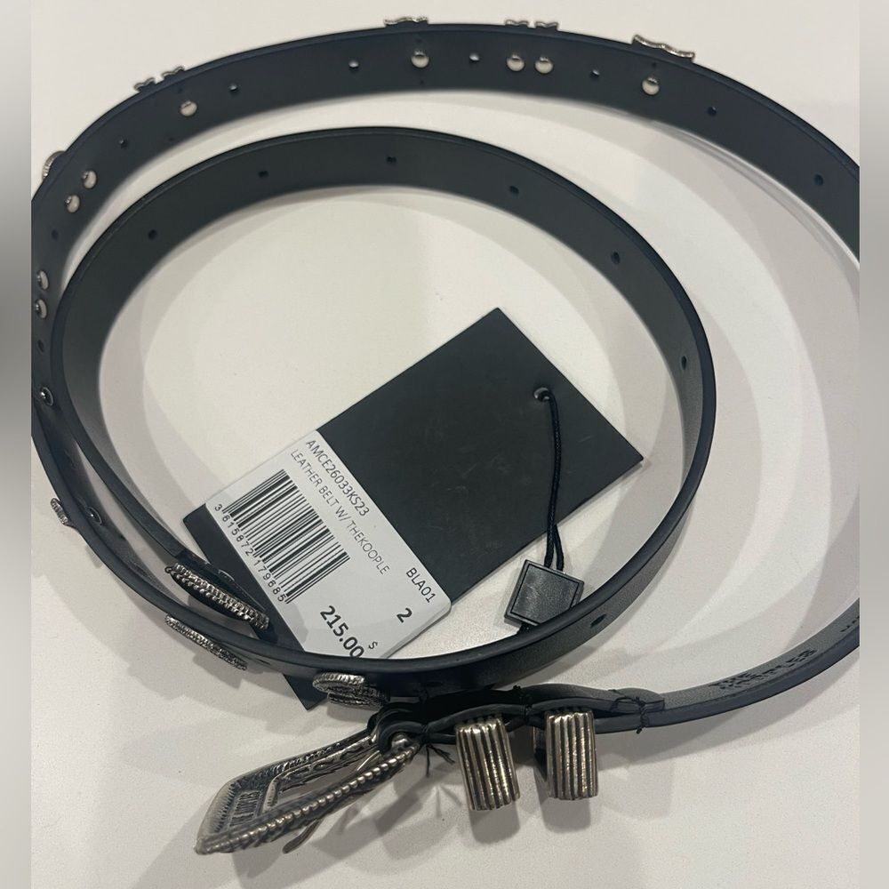 The Kooples Western-Style Leather Belt NWT - Picture 6 of 11